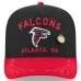 Бейсболка Atlanta Falcons New Era Black/Red 2025 NFL Draft On Stage A-Frame 59FIFTY