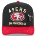Бейсболка San Francisco 49ers New Era Black/Scarlet 2025 NFL Draft On Stage A-Frame 59FIFTY