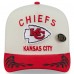Бейсболка Kansas City Chiefs New Era Cream/Red 2025 NFL Draft A-Frame 59FIFTY