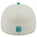 Бейсболка Miami Dolphins New Era Cream/Aqua 2025 NFL Draft A-Frame 59FIFTY