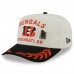Бейсболка Cincinnati Bengals New Era Cream/Black 2025 NFL Draft A-Frame 59FIFTY