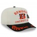 Бейсболка Cincinnati Bengals New Era Cream/Black 2025 NFL Draft A-Frame 59FIFTY