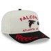 Бейсболка Atlanta Falcons New Era Cream/Black 2025 NFL Draft A-Frame 59FIFTY