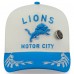 Бейсболка Detroit Lions New Era Cream/Blue 2025 NFL Draft A-Frame 59FIFTY