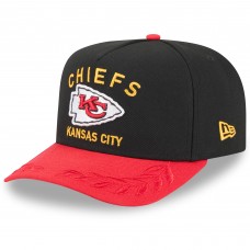 Бейсболка Kansas City Chiefs New Era Black/Red 2025 NFL Draft A-Frame 9FIFTY Snapback