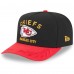Бейсболка Kansas City Chiefs New Era Black/Red 2025 NFL Draft A-Frame 9FIFTY Snapback