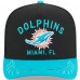 Бейсболка Miami Dolphins New Era Black/Aqua 2025 NFL Draft A-Frame 9FIFTY