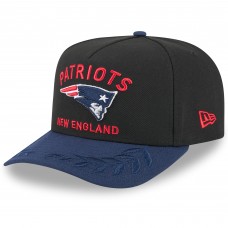 Бейсболка New England Patriots New Era Black/Navy 2025 NFL Draft A-Frame 9FIFTY Snapback