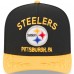 Бейсболка Pittsburgh Steelers New Era Black/Gold 2025 NFL Draft A-Frame 9FIFTY Snapback