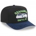 Бейсболка Seattle Seahawks New Era Black/College Navy 2025 NFL Draft A-Frame 9FIFTY Snapback
