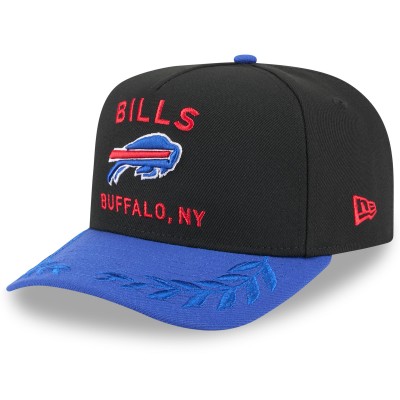 Бейсболка Buffalo Bills New Era Black/Royal 2025 NFL Draft A-Frame 9FIFTY Snapback