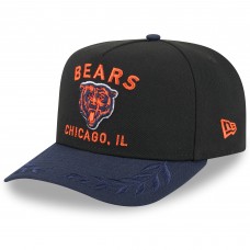 Бейсболка Chicago Bears New Era Black/Navy 2025 NFL Draft A-Frame 9FIFTY Snapback