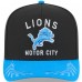 Бейсболка Detroit Lions New Era Black/Blue 2025 NFL Draft A-Frame 9FIFTY Snapback