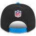 Бейсболка Detroit Lions New Era Black/Blue 2025 NFL Draft A-Frame 9FIFTY Snapback