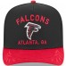 Бейсболка Atlanta Falcons New Era Black/Red 2025 NFL Draft A-Frame 9FIFTY Snapback