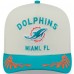 Бейсболка Miami Dolphins New Era Cream/Aqua 2025 NFL Draft A-Frame 9FIFTY