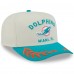 Бейсболка Miami Dolphins New Era Cream/Aqua 2025 NFL Draft A-Frame 9FIFTY