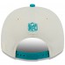 Бейсболка Miami Dolphins New Era Cream/Aqua 2025 NFL Draft A-Frame 9FIFTY