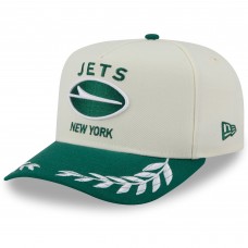 Бейсболка New York Jets New Era Cream/Green 2025 NFL Draft A-Frame 9FIFTY Snapback Бейсболка New York Jets New Era Cream/Green 2025 NFL Draft A-Frame 9FIFTY Snapback
