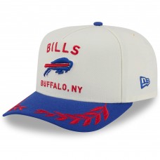 Бейсболка Buffalo Bills New Era Cream/Royal 2025 NFL Draft A-Frame 9FIFTY Snapback
