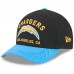 Бейсболка Los Angeles Chargers New Era Black/Powder Blue 2025 NFL Draft 9FORTY A-Frame M-Crown