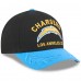 Бейсболка Los Angeles Chargers New Era Black/Powder Blue 2025 NFL Draft 9FORTY A-Frame M-Crown