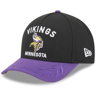 Бейсболка Minnesota Vikings New Era Black/Purple 2025 NFL Draft 9FORTY A-Frame M-Crown