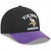 Бейсболка Minnesota Vikings New Era Black/Purple 2025 NFL Draft 9FORTY A-Frame M-Crown