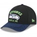 Бейсболка Seattle Seahawks New Era Black/College Navy 2025 NFL Draft 9FORTY A-Frame M-Crown