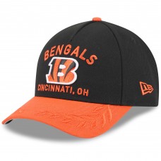 Бейсболка Cincinnati Bengals New Era Black/Orange 2025 NFL Draft 9FORTY A-Frame M-Crown