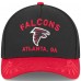 Бейсболка Atlanta Falcons New Era Black/Red 2025 NFL Draft 9FORTY A-Frame M-Crown