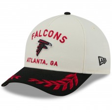 Бейсболка Atlanta Falcons New Era Cream/Black 2025 NFL Draft 9FORTY A-Frame M-Crown