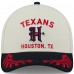 Бейсболка Houston Texans New Era Cream/Navy 2025 NFL Draft 9FORTY A-Frame M-Crown