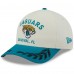 Бейсболка Jacksonville Jaguars New Era Cream/Teal 2025 NFL Draft 9FORTY A-Frame M-Crown