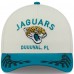 Бейсболка Jacksonville Jaguars New Era Cream/Teal 2025 NFL Draft 9FORTY A-Frame M-Crown