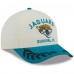 Бейсболка Jacksonville Jaguars New Era Cream/Teal 2025 NFL Draft 9FORTY A-Frame M-Crown