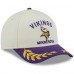 Бейсболка Minnesota Vikings New Era Cream/Purple 2025 NFL Draft 9FORTY A-Frame M-Crown