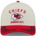 Бейсболка Kansas City Chiefs New Era Cream/Red 2025 NFL Draft 9FORTY A-Frame M-Crown