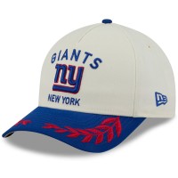 Бейсболка New York Giants New Era Cream/Royal 2025 NFL Draft 9FORTY A-Frame M-Crown