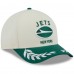 Бейсболка New York Jets New Era Cream/Green 2025 NFL Draft 9FORTY A-Frame M-Crown
