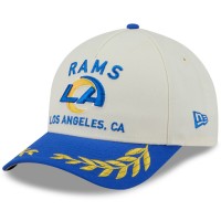 Бейсболка Los Angeles Rams New Era 2025 NFL Draft 9FORTY A-Frame M-Crown - Cream/Royal