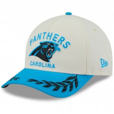 Бейсболка Carolina Panthers New Era Cream/Blue 2025 NFL Draft 9FORTY A-Frame M-Crown
