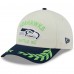 Бейсболка Seattle Seahawks New Era Cream/College Navy 2025 NFL Draft 9FORTY A-Frame M-Crown