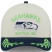 Бейсболка Seattle Seahawks New Era Cream/College Navy 2025 NFL Draft 9FORTY A-Frame M-Crown