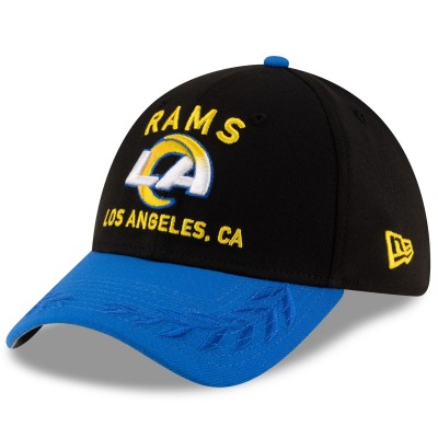 Бейсболка Los Angeles Rams New Era 2025 NFL Draft 39THIRTY - Black/Royal