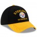 Бейсболка Pittsburgh Steelers New Era Black/Gold 2025 NFL Draft 39THIRTY