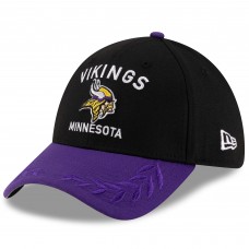 Бейсболка Minnesota Vikings New Era Black/Purple 2025 NFL Draft 39THIRTY