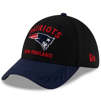 Бейсболка New England Patriots New Era Black/Navy 2025 NFL Draft 39THIRTY