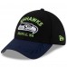 Бейсболка Seattle Seahawks New Era Black/College Navy 2025 NFL Draft 39THIRTY
