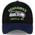 Бейсболка Seattle Seahawks New Era Black/College Navy 2025 NFL Draft 39THIRTY